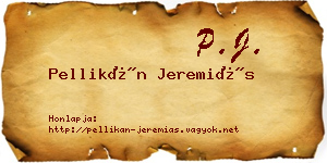 Pellikán Jeremiás névjegykártya